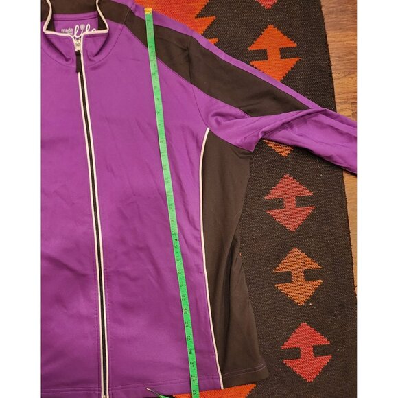 NEW Made For Life Women's 2X Zip-Up Athletic Jacket Purple & Black Polyester - Picture 6 of 10